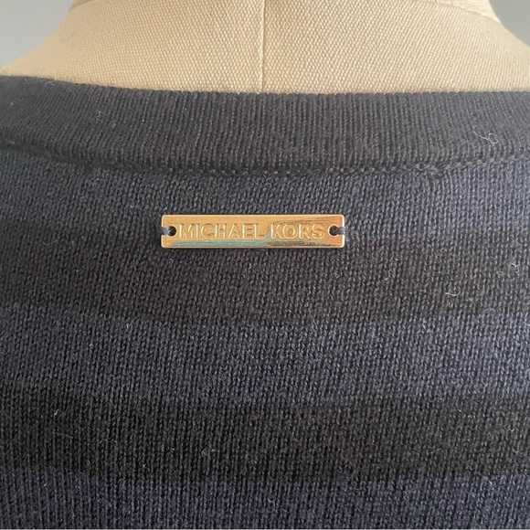Michael Michael Kors Navy and Black Striped Dress- Size Medium- NWT - Picture 4 of 8